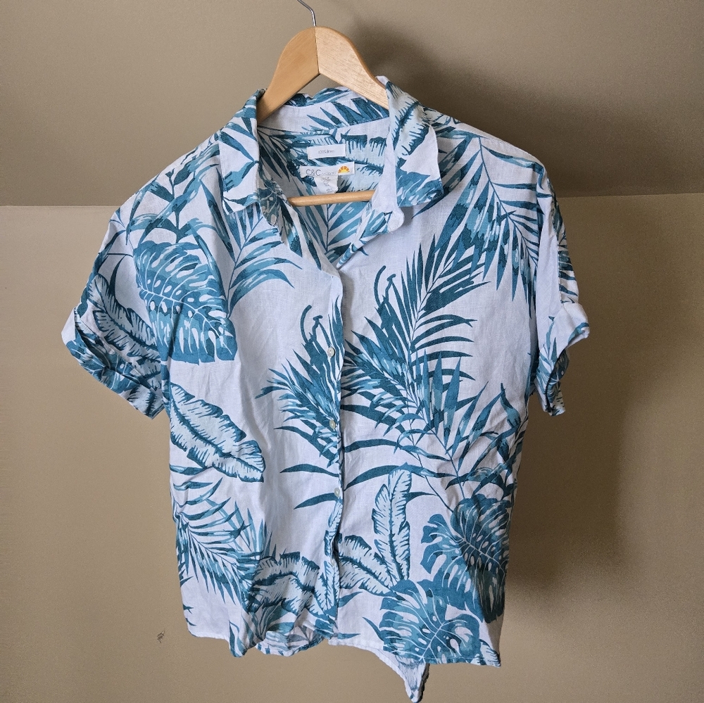 C&C California 100% Linen Hawaiian Short Sleeve